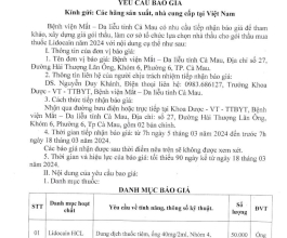Mời Chào Giá Dung dịch thuốc tiêm, ống 40mg/2ml, Nhóm 4 (Lidocain HCL)