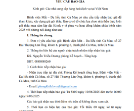 YÊU CẦU BÁO GIÁ KIOSK