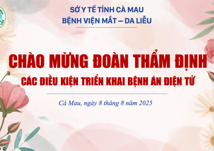  BỆNH VIỆN MẮT - DA LIỄU CÀ MAU THẨM ĐỊNH TRIỂN KHAI BỆNH ÁN ĐIỆN TỬ