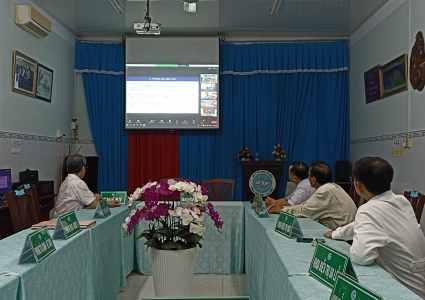 Bệnh viện Mắt - Da liễu tỉnh Cà Mau tham dự họp trực tuyến cùng Viện Pasteur, Bệnh viện Da liễu TP. HCM, CDC TP. HCM về phòng chống nhiễm khuẩn